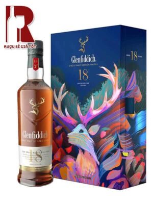 Glenfiddich 18 Hip Flask - Hộp quà 2024