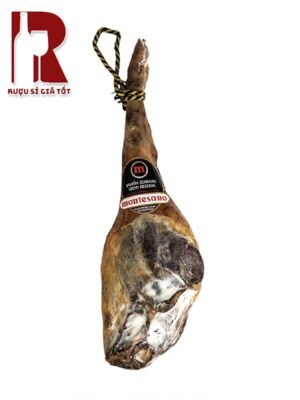 Montesano Jamon Bellota pure Iberico 100% Đùi sau có xương Iberico Bellota loại đặc biệt, ủ muối trên 48 tháng