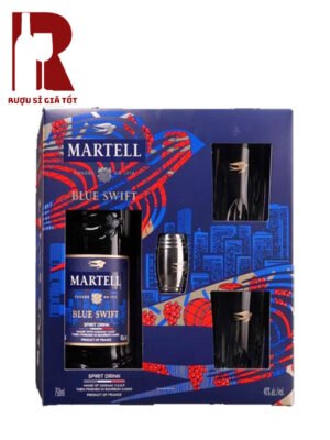 Rượu Martell Blue Swift Hộp Quà 2 Ly