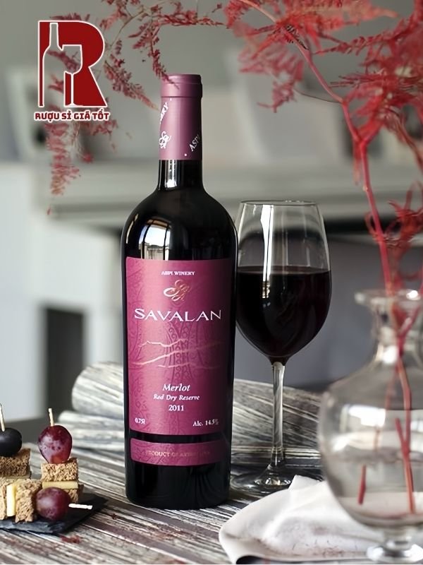 Rượu Vang Savalan Merlot Red Dry Reserve 2011