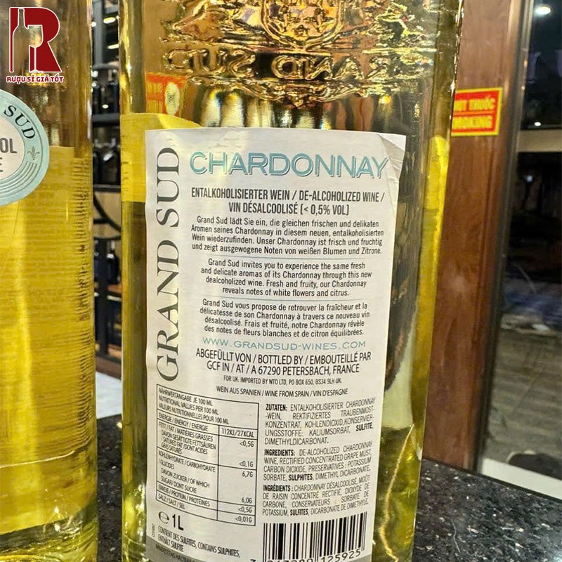 Rượu Vang Không Cồn Grand Sud Chardonnay Từ Pháp